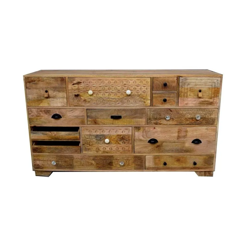 Promocja Komoda z litego drewna mango Massive Home Ella, dł. 160 cm Bonami