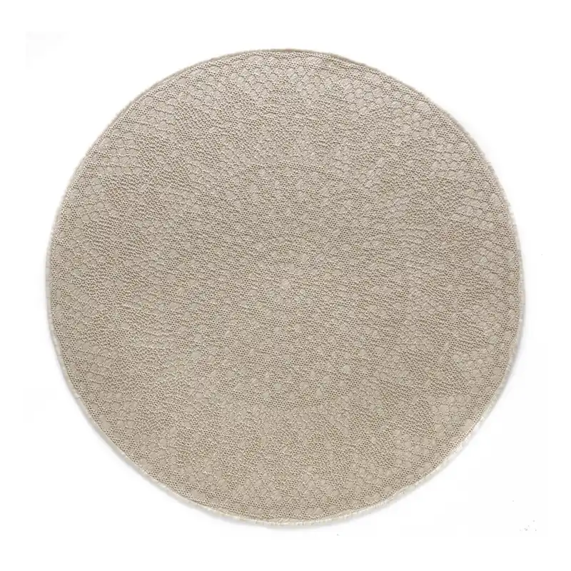 Beżowy okrągły dywan Art For Kids Crochet, ⌀ 135 cm Bonami Wyprzedaż
