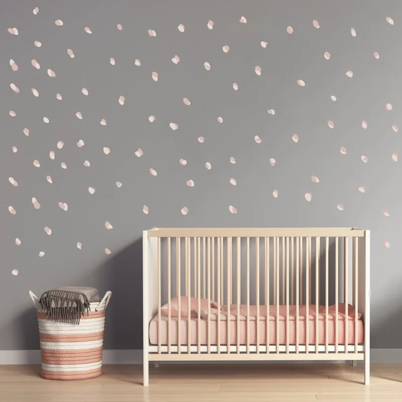 Dostępne od ręki Różowe naklejki na ścianę Art For Kids Dots Bonami