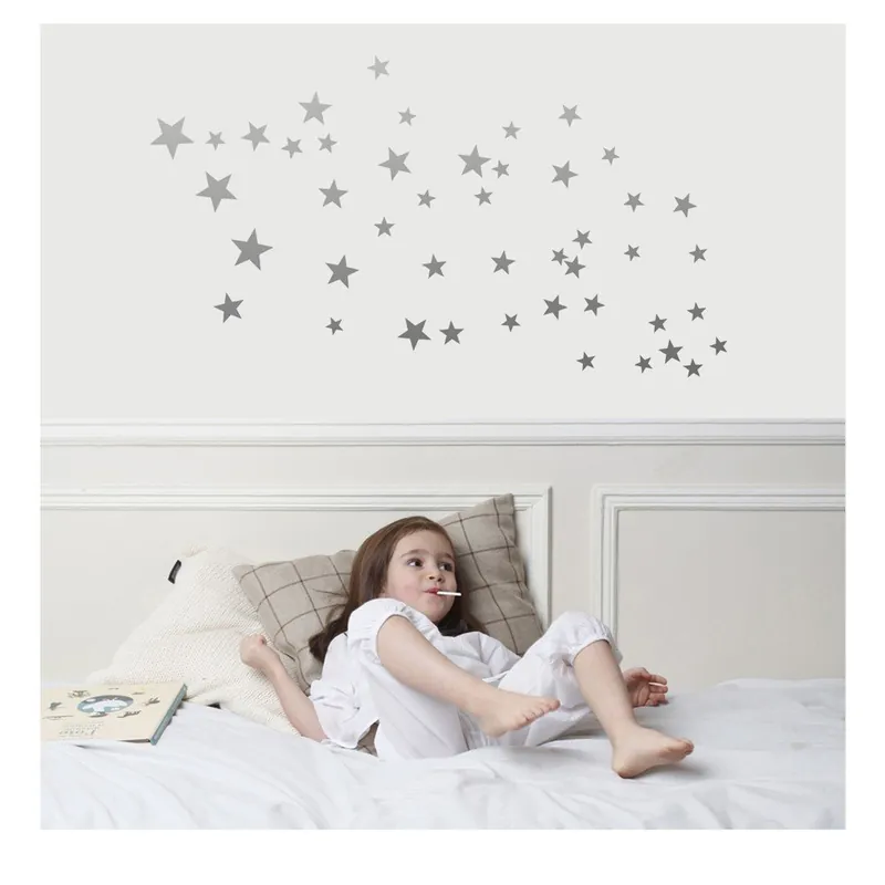 Szybka dostawa Naklejki na ścianę w kolorze srebra Art For Kids Stars Bonami