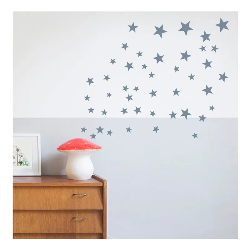 Ekspresowa dostawa Jasnoniebieskie naklejki na ścianę Art For Kids Stars Bonami