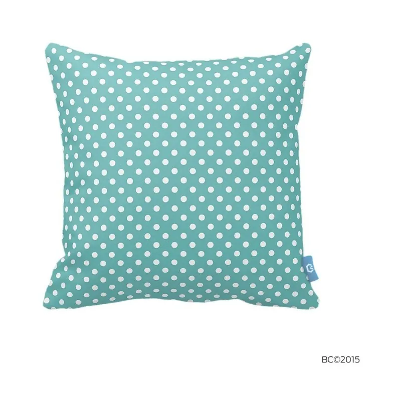 Bezpieczna płatność Niebieska poduszka w białe kropki Homemania Dots, 43x43 cm Bonami