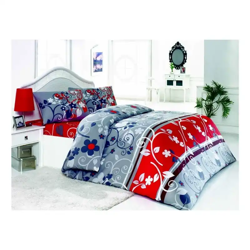 Pościel z prześcieradłem Letya, 200x220 cm Bonami Oferta limitowana