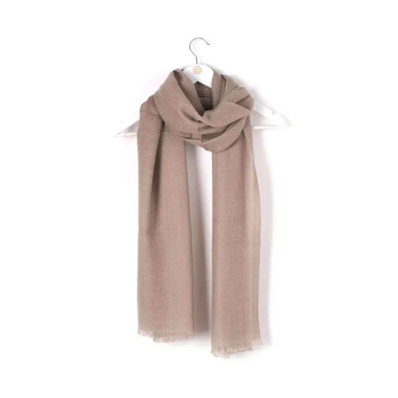 Najlepsza cena Jasnobrązowy szal kaszmirowy Bel cashmere Julia, 200x67 cm Bonami