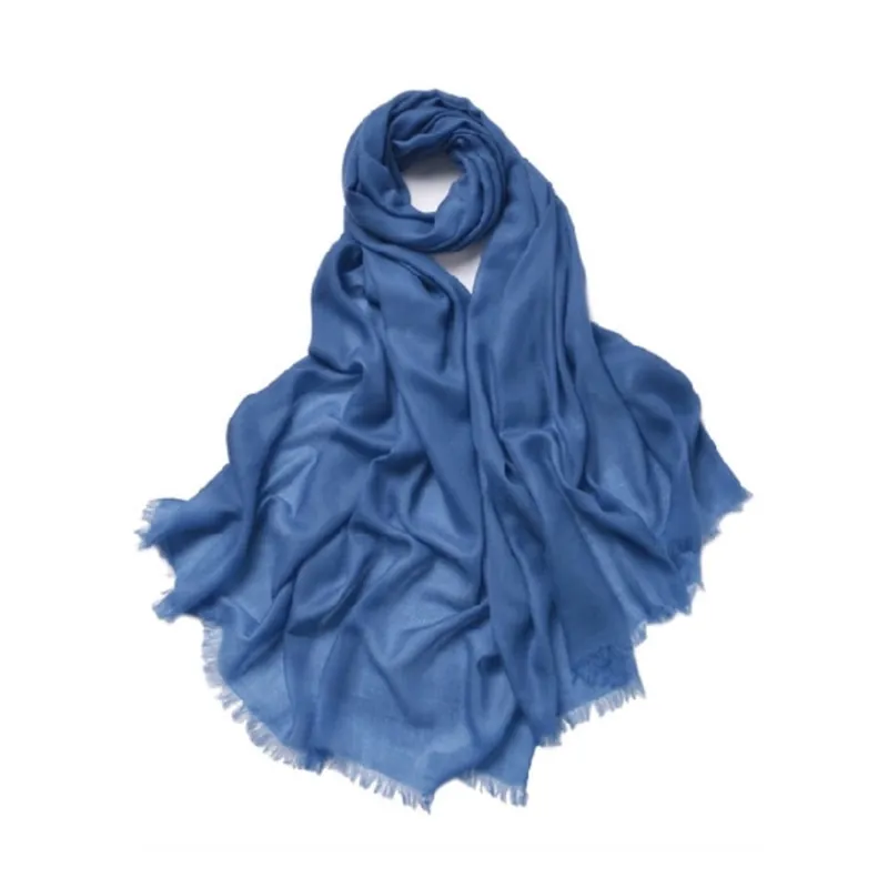 Premium Niebieski cienki szal kaszmirowy Bel cashmere Clara, 200x90 cm Bonami