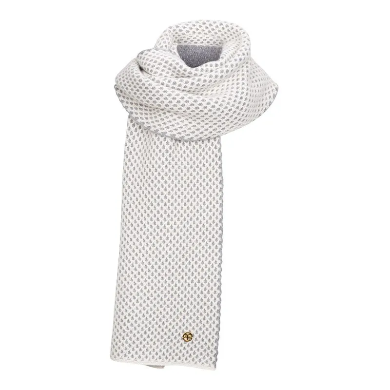 Szaro-biały dziergany szal kaszmirowy Bel cashmere Knit, 200x30 cm Bonami Oferta limitowana