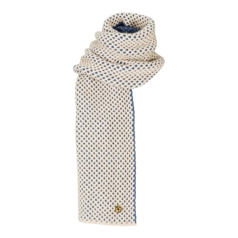 Beżowo-niebieskii dziergany szal kaszmirowy Bel cashmere Knit, 200x30 cm Bonami Ograniczona ilość