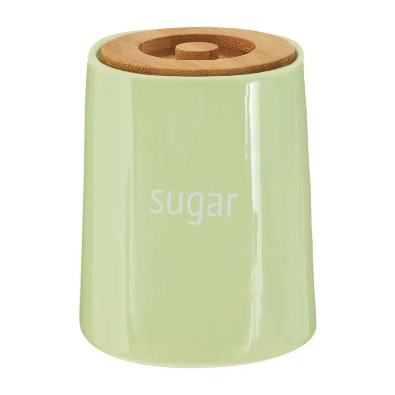 Hit cenowy Zielony pojemnik na cukier z bambusowym wieczkiem Premier Housewares Fletcher, 800 ml Bonami