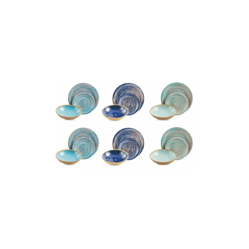 Oferta 18-częściowy komplet kolorowych naczyń Villa d‘Este Terra Bonami