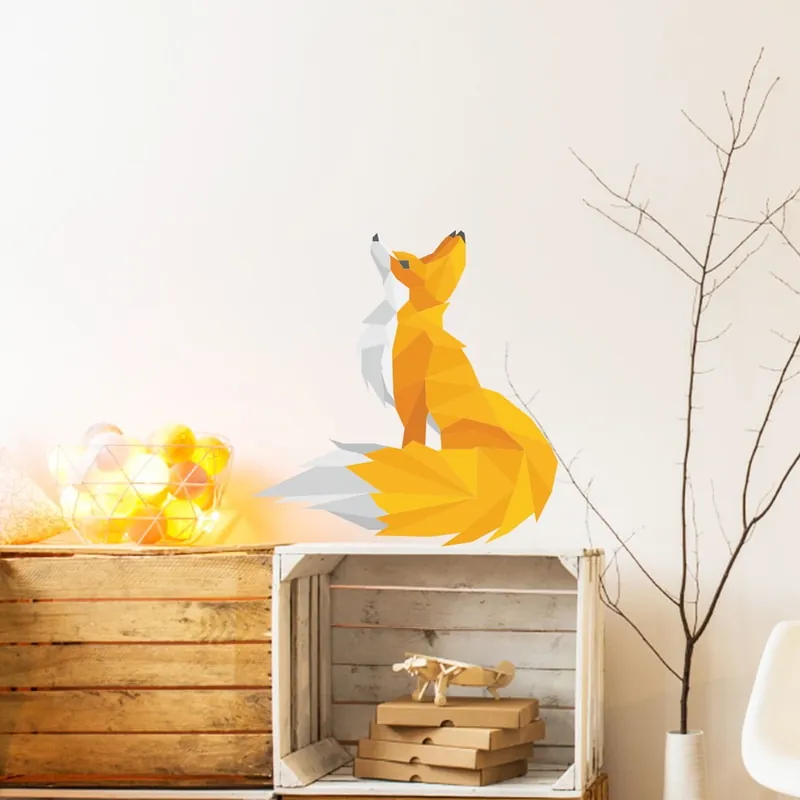 Promocja Naklejka Ambiance Origami Foxie Bonami