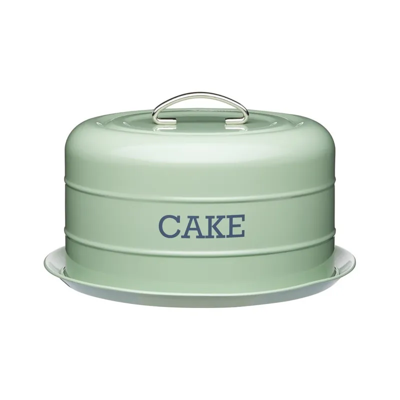 Zielony metalowy pojemnik na tort Kitchen Craft Nostalgia Bonami Szybka wysyłka