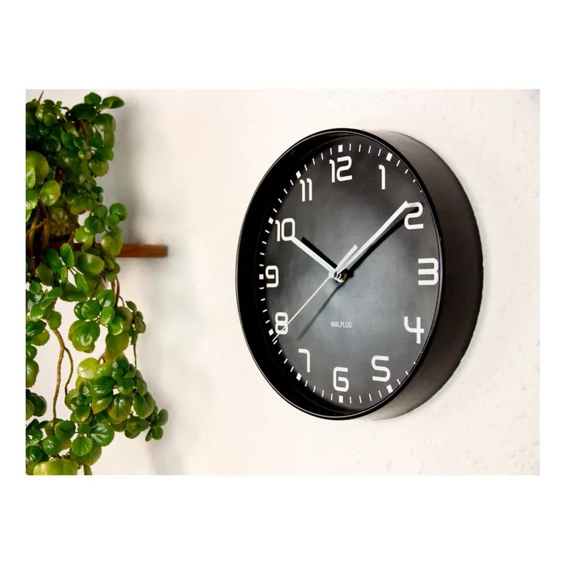 Czarny zegar WALPLUS ChicTime, ⌀ 25 cm Bonami Oferta czasowa