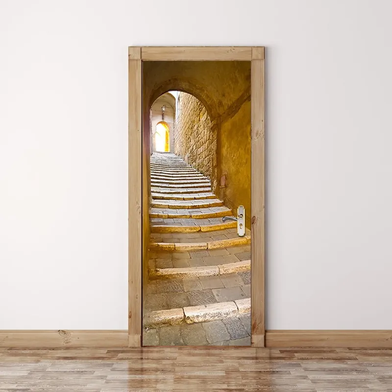 Do wyczerpania zapasów Tapeta samoprzylepna na drzwi WALPLUS Stone Stairway, 88x200 cm Bonami