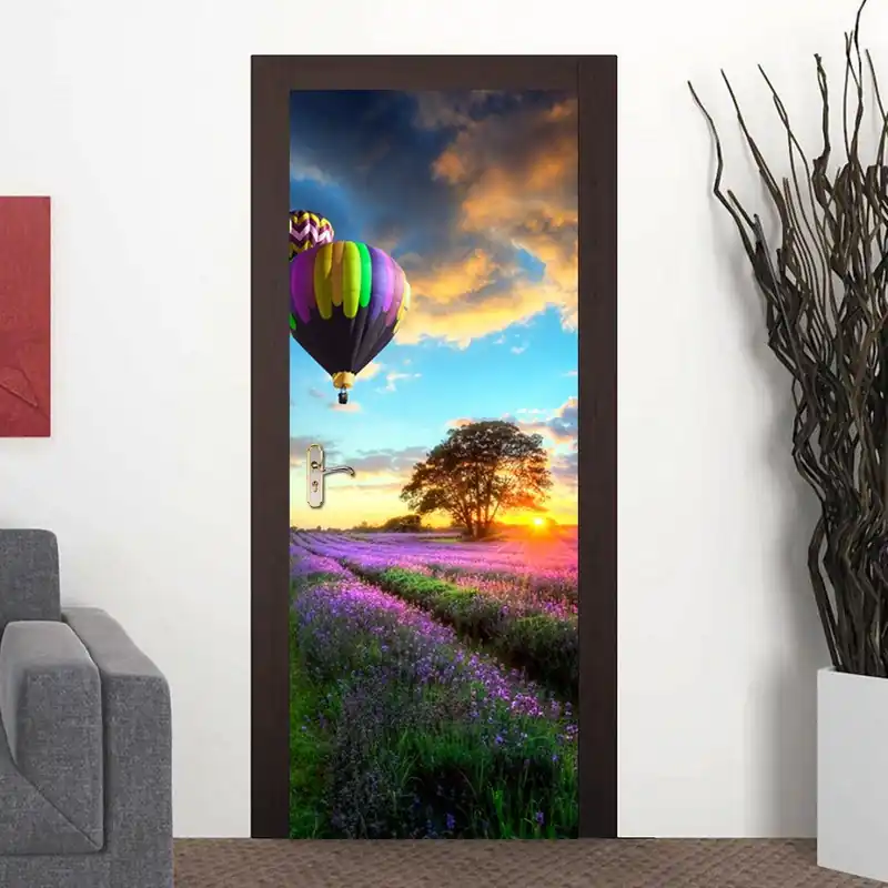 Cena promocyjna Tapeta na drzwi WALPLUS Provence Lavender, 88x200 cm Bonami