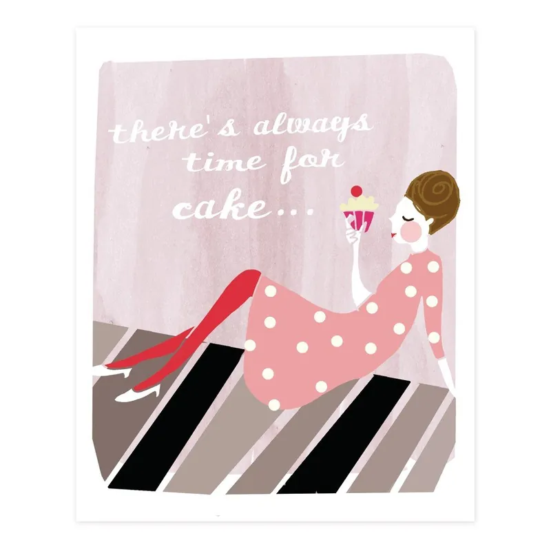 Dekoracyjny obrazek Caroline Gardner Theres Always Time For Cake, 21x26 cm Bonami Łatwy zwrot