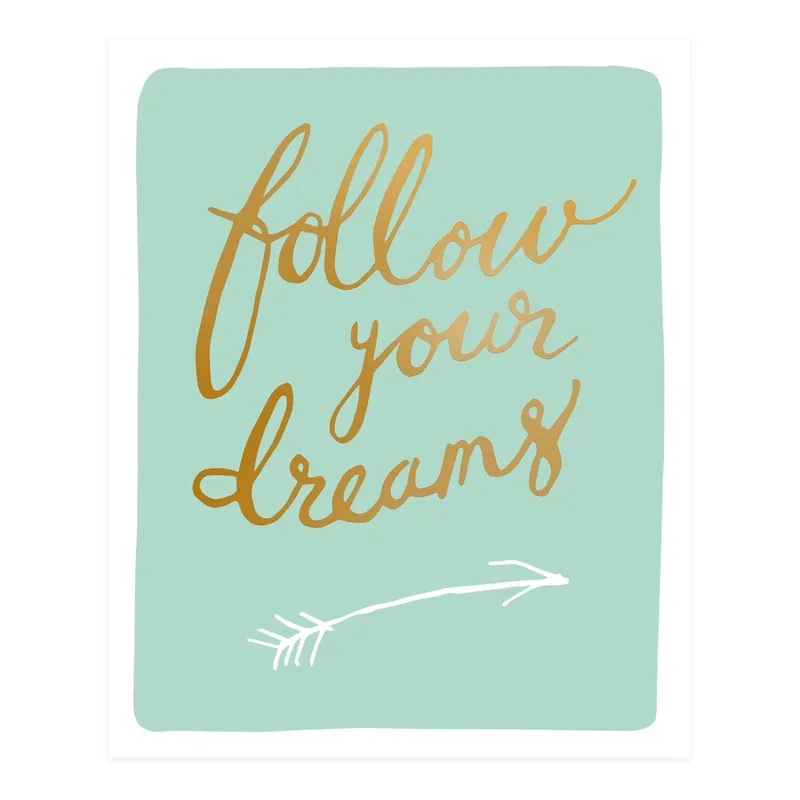 Dekoracyjny obrazek Caroline Gardner Follow Your Dreams, 21x26 cm Bonami Okazja
