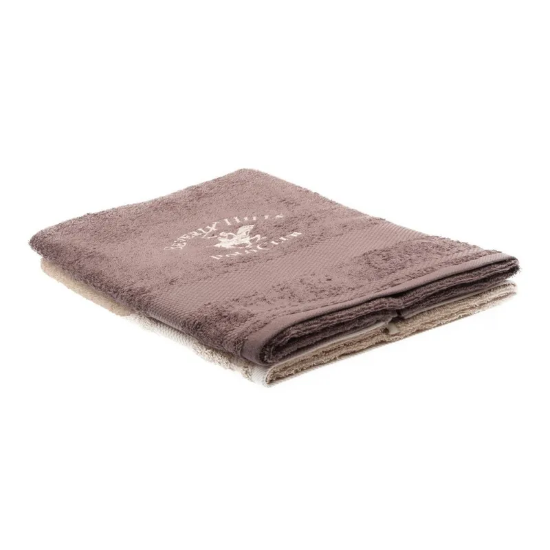 Zestaw brązowego i beżowego ręcznika Beverly Hills Polo Club Tommy Orj, 50x100 cm Bonami Oferta czasowa