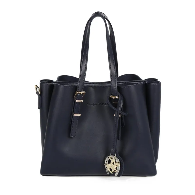 Granatowa torebka ze skóry ekologicznej Beverly Hills Polo Club Alicia Bonami Wyjątkowa oferta