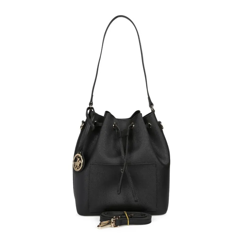 Wyjątkowa oferta Czarna torebka ze skóry ekologicznej Beverly Hills Polo Club Sophia Bonami