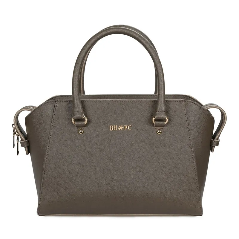 Szarobrązowa torebka ze skóry ekologicznej Beverly Hills Polo Club Sonia Bonami Kup online