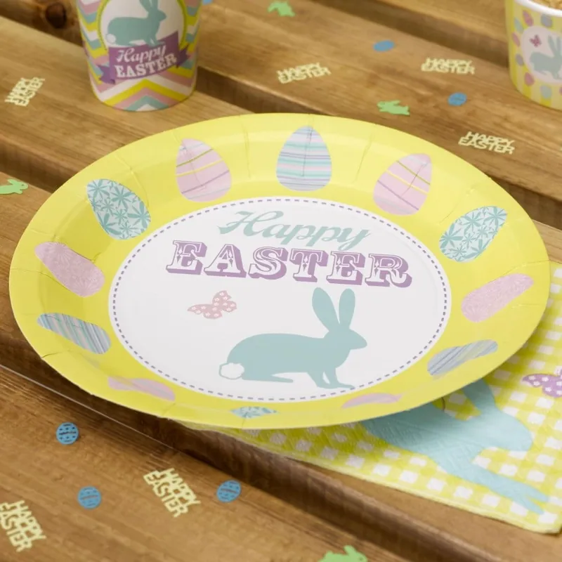 Zestaw 8 papierowych talerzy Neviti Happy Easter Bonami Rabat