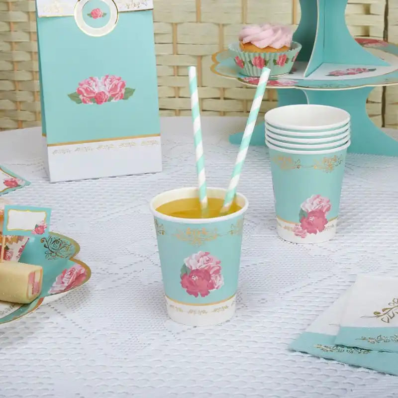 Hit sprzedaży Zestaw 8 papierowych kubków Neviti Eternal Rose Bonami