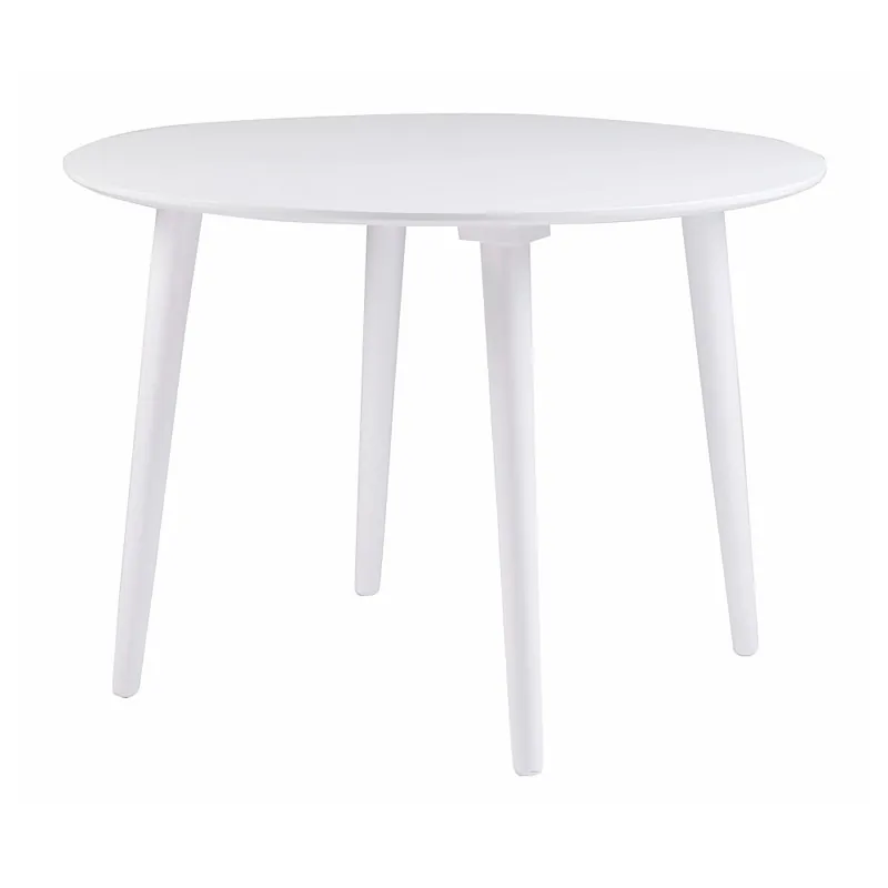 Biały stół z drewna kauczukowego Rowico Lotte, ⌀ 106 cm Bonami Oferta limitowana