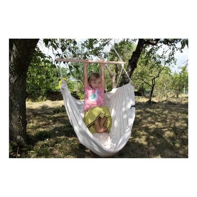 Oferta czasowa Kremowa huśtawka/hamak z bawełny zawieszana na sufit Hojdavak Max (do 120 kg) Bonami