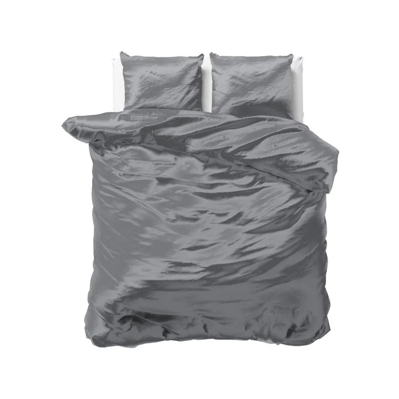Ciemnoszara pościel dwuosobowa z mikroperkalu satynowego Sleeptime, 240x220 cm Bonami Nie przegap