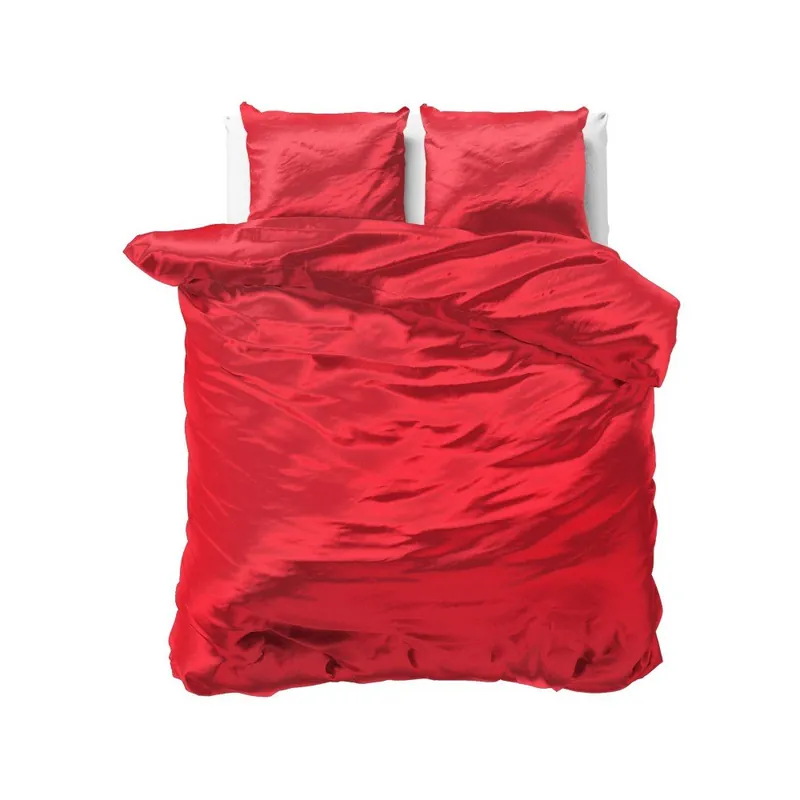 Czerwona dwuosobowa pościel z satynowego mikroperkalu Sleeptime, 200x220 cm Bonami Obniżka ceny