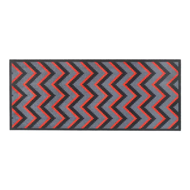 Łatwy zwrot Wycieraczka Hamat Herringgtone Red & Grey, 50x120 cm Bonami