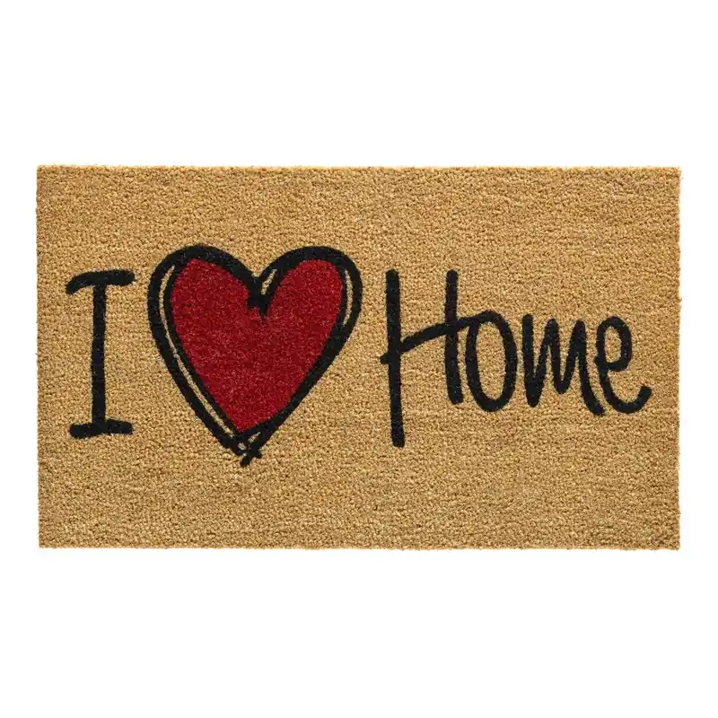 Cena promocyjna Wycieraczka Hamat I Love Home Natural, 45x75 cm Bonami