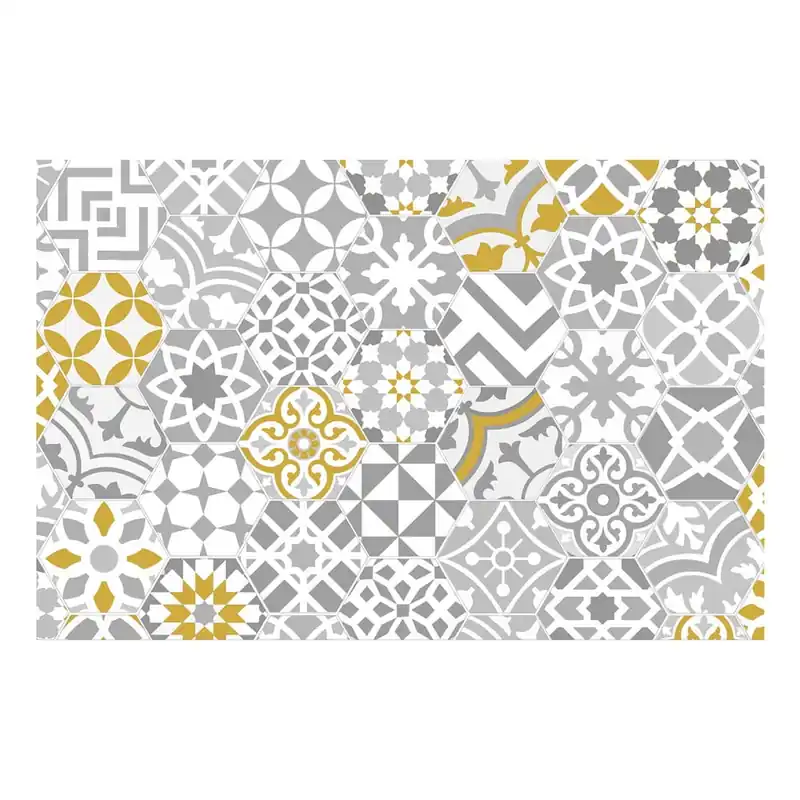 Promocja Dywan winylowy Floorart Hexa Amarillo, 66x100 cm Bonami