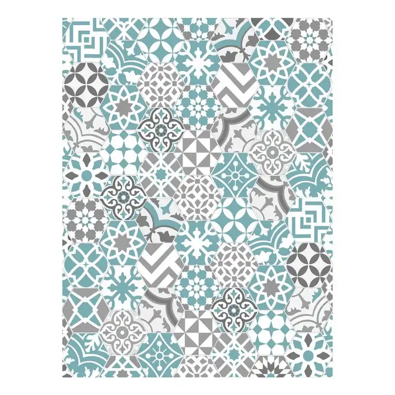 Okazja Dywan winylowy Floorart Hexa Turquesa, 100x133 cm Bonami
