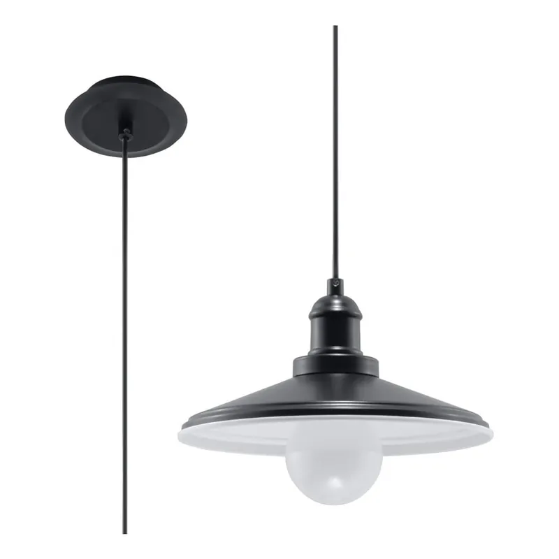 Dostępne od ręki Czarna lampa wisząca Sollux Isola Una Bonami
