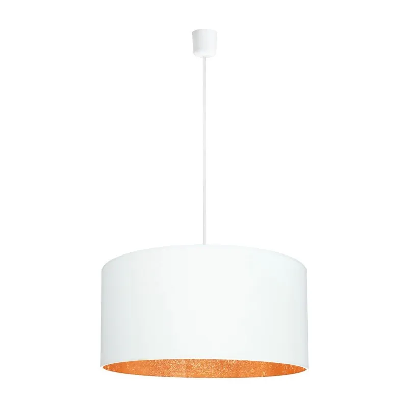 Biała lampa wisząca z elementami w kolorze miedzi Sotto Luce Mika, Ø 50 cm Bonami Super okazja