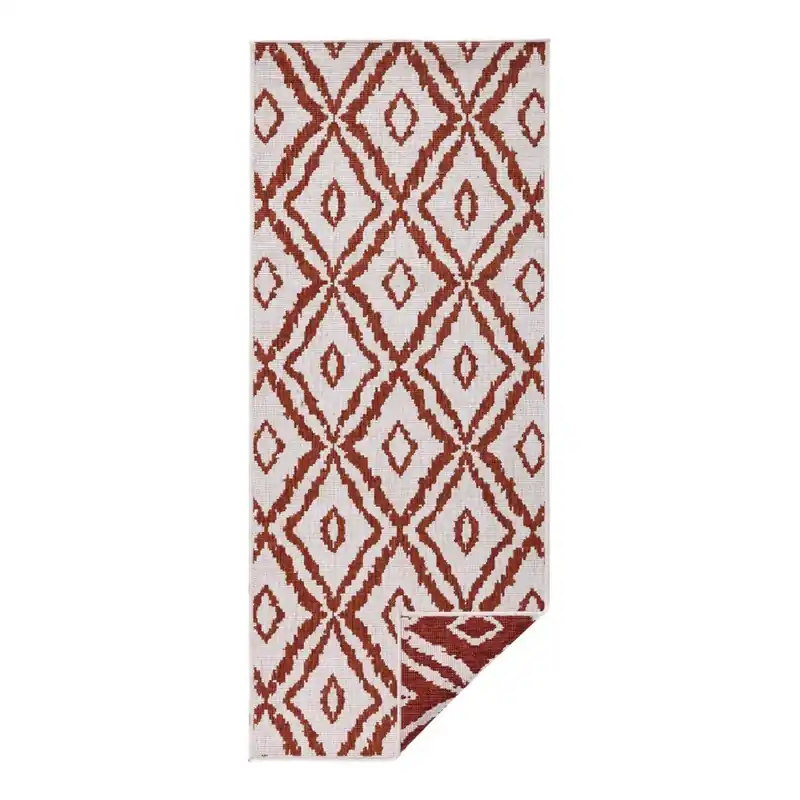 Czerwono-biały chodnik dwustronny NORTHRUGS Rio, 80x350 cm Bonami Obniżka ceny