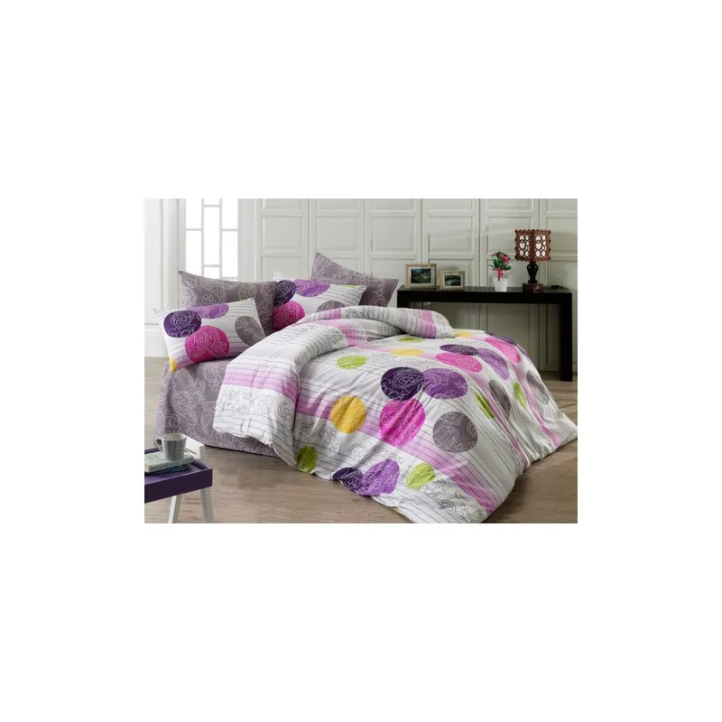 Nowość Bawełniana pościel jednoosobowa z prześcieradłem Kamelya, 160x220 cm Bonami