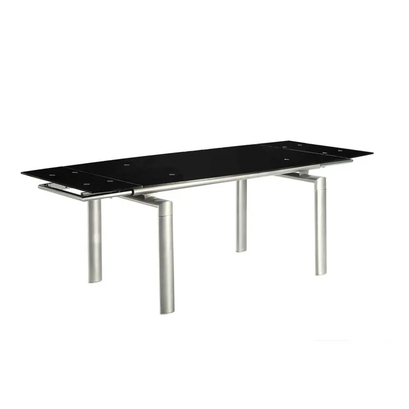 Oferta Stół rozkładany z czarnym szklanym blatem Pondecor Sabah, 100x160 cm Bonami