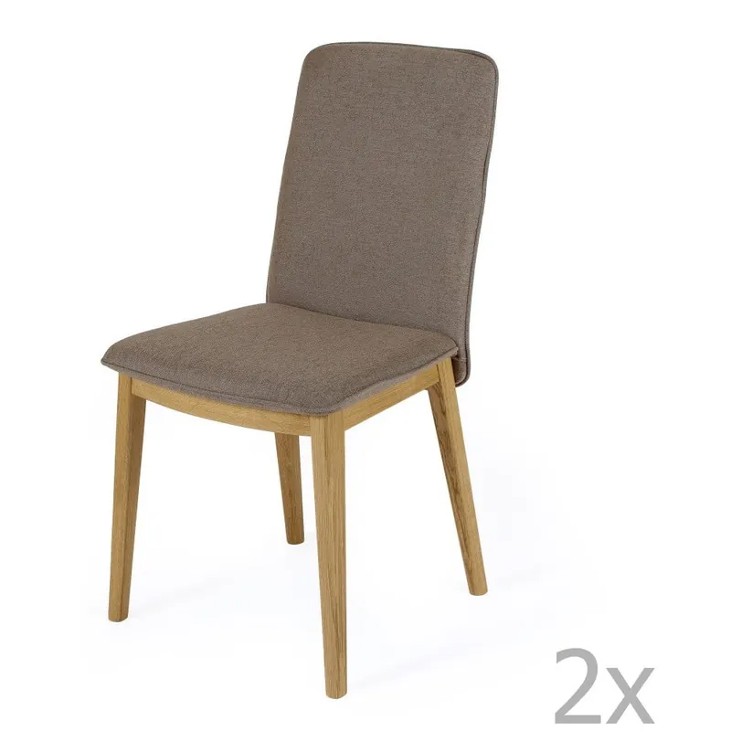 Zestaw 2 krzeseł do jadalni z nogami dębowymi Woodman Adra Naturo Medium Bonami Zamów teraz