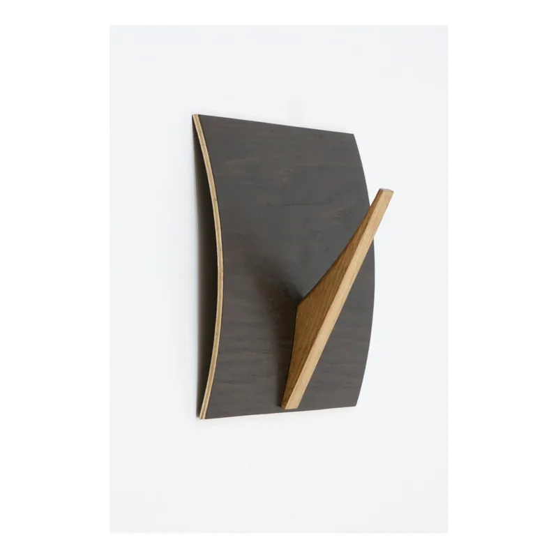 Bezpieczna płatność Wieszak wiszący z litego drewna Woodman Rack Naki Black Oak Bonami