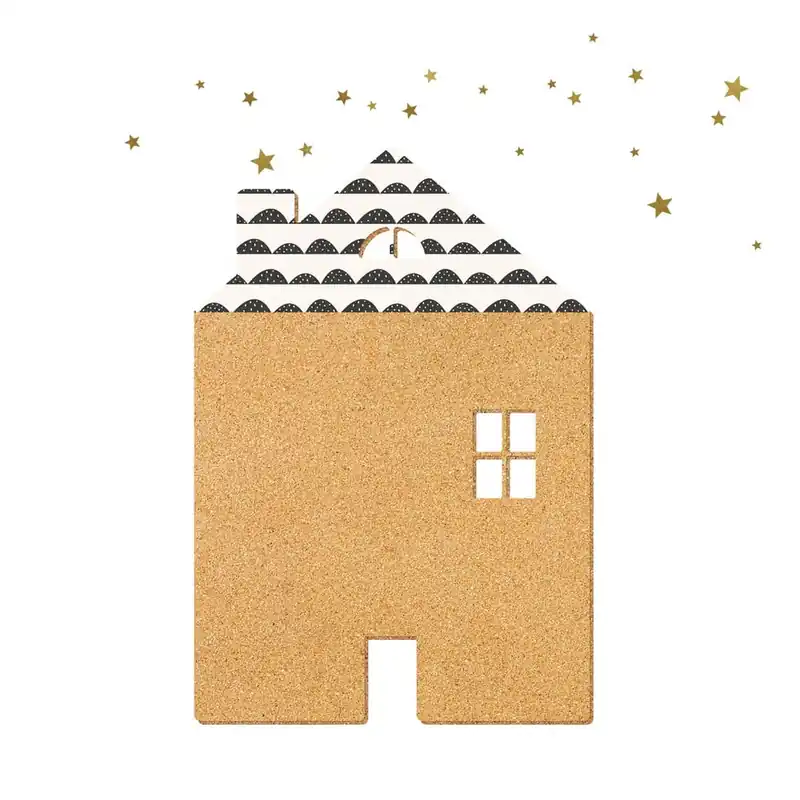 Tylko dziś Dekoracyjna naklejka ścienna Dekornik White House With Stars, 57x40 cm Bonami