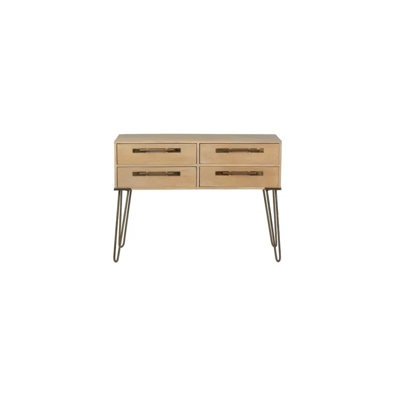 Stolik z litego drewna mango z 4 szufladami Woodjam Nevada, szerokość 99,5 cm Bonami Taniej