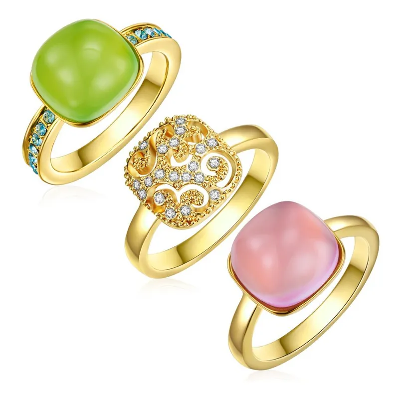 Zestaw 3 pierścionków z kryształami Swarovski Lilly & Chloe Chloé, rozm. 60 Bonami Obniżka ceny
