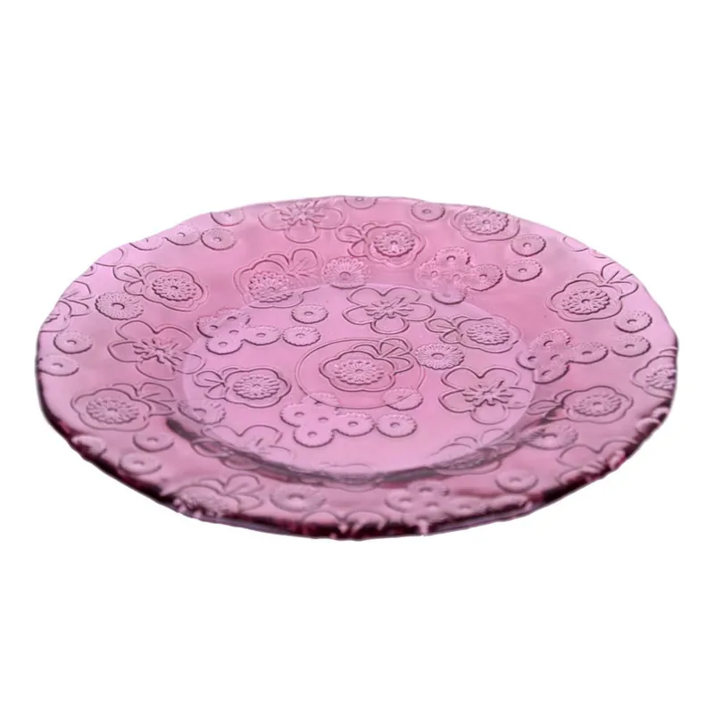 Dostępne od ręki Różowy talerz szklany Ego Dekor Flora, 20 cm Bonami