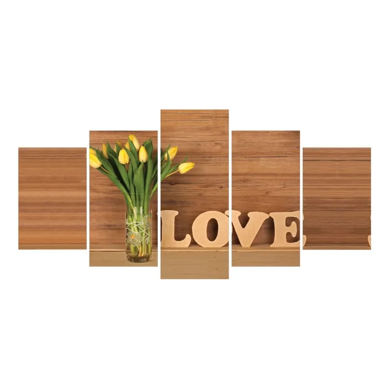 Ekspresowa dostawa Wieloczęściowy obraz La Maison Des Couleurs Love Home Bonami