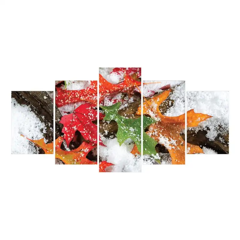 Hit sprzedaży Wieloczęściowy obraz La Maison Des Couleurs Leaves And Snow Bonami