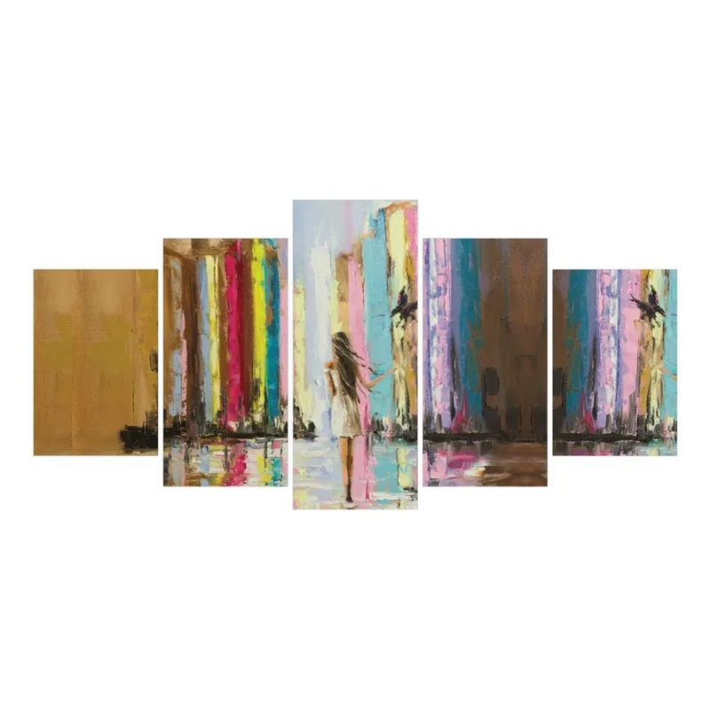 Popularny Wieloczęściowy obraz La Maison Des Couleurs Oil Bonami