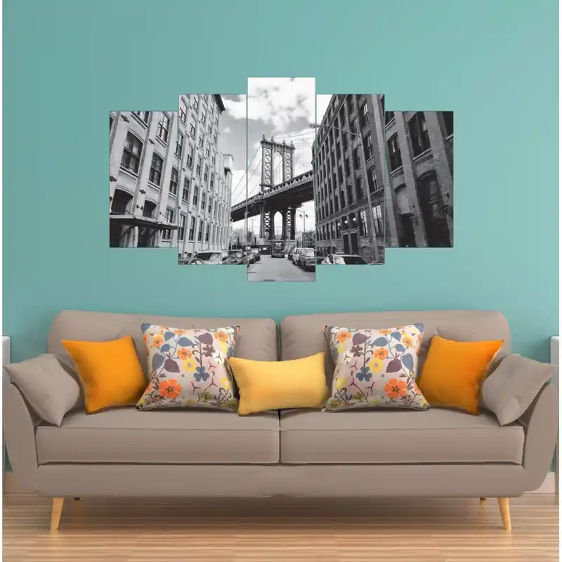 Okazja Wieloczęściowy obraz La Maison Des Couleurs Brooklyn Bridge Bonami