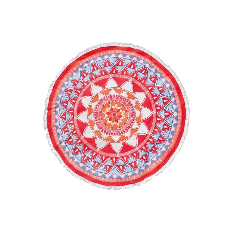 Czerwony ręcznik Seahorse Mandala, 150 cm Bonami Szybka wysyłka